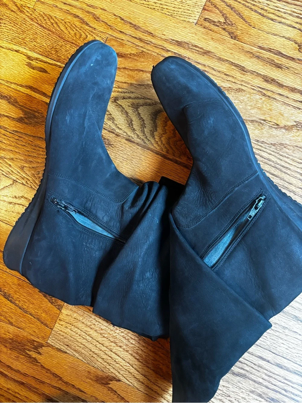 Mephisto Black Suede Slouch Boots - Size 11